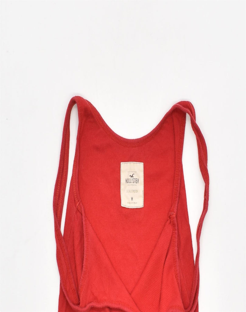 HOLLISTER Womens Slim Cami Top UK 12 Medium Red Cotton | Vintage | Thrift | Second-Hand | Used Clothing | Messina Hembry 