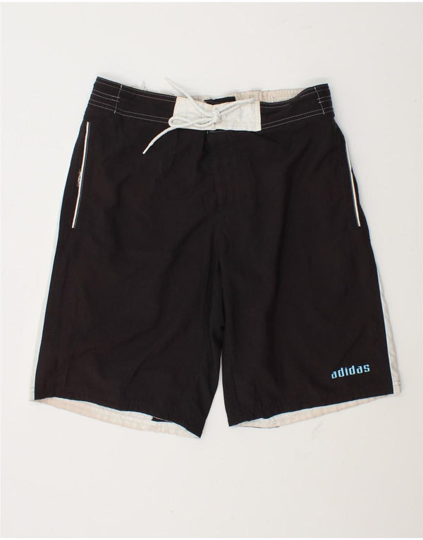 Adidas Mens Graphic Swimming Shorts Medium  Black Colourblock Polyester