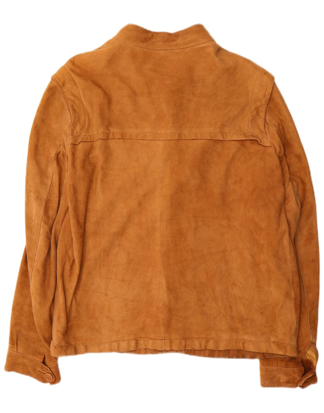 VINTAGE Mens Suede Jacket IT 50 Large Brown Leather