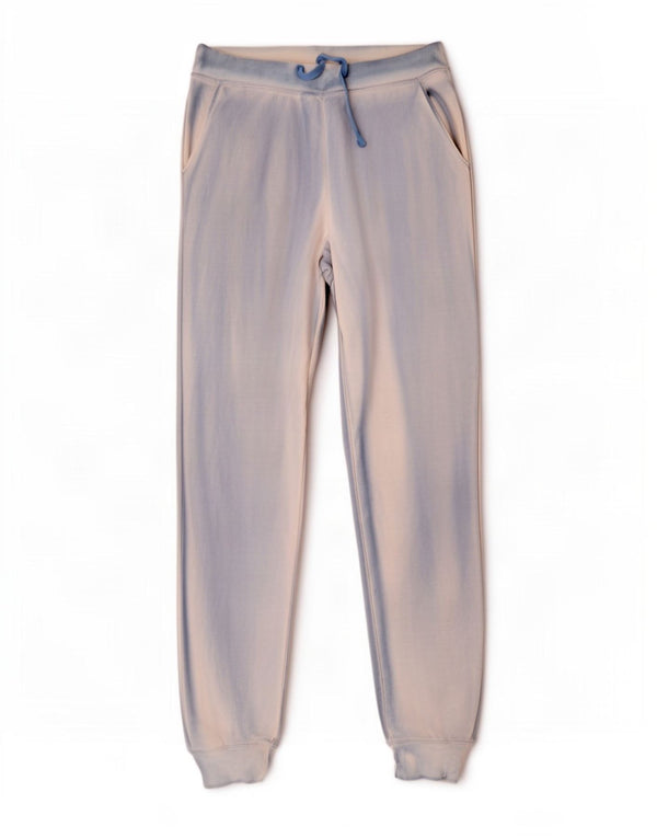 Nike Womens Yoga Tracksuit Trousers Joggers UK 10 Small Blue Tie Dye Cotton