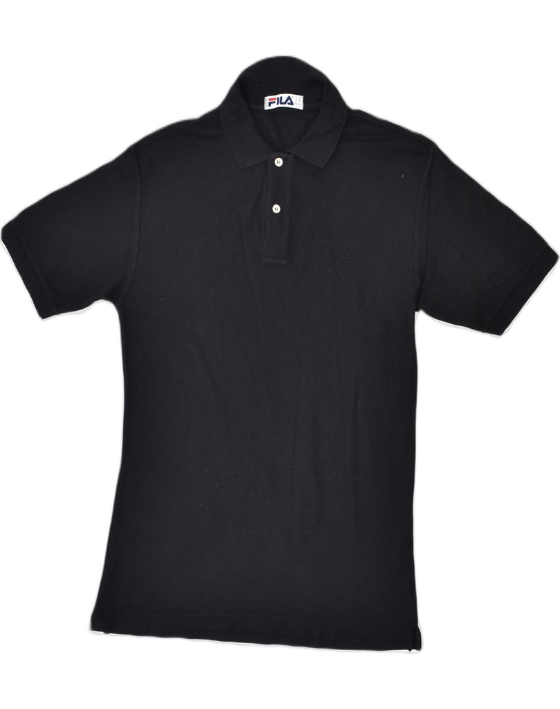 FILA Mens Polo Shirt IT 44 XS Black Cotton | Vintage Fila | Thrift | Second-Hand Fila | Used Clothing | Messina Hembry 