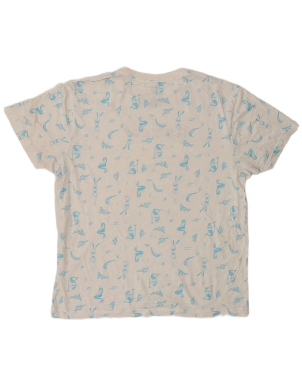 HURLEY Mens Graphic T-Shirt Top Medium White Cotton