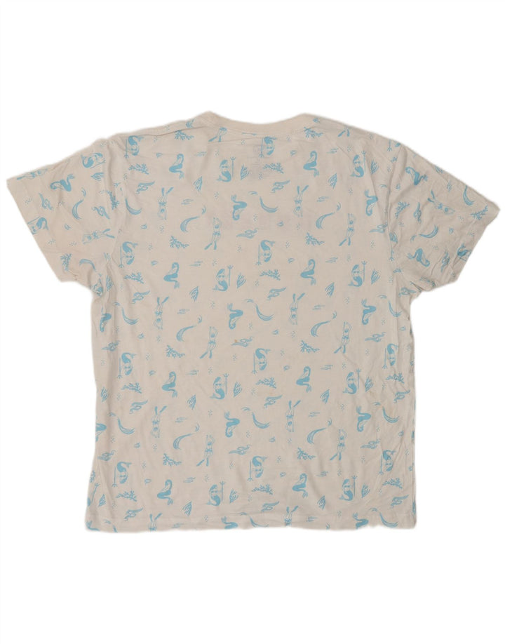 HURLEY Mens Graphic T-Shirt Top Medium White Cotton