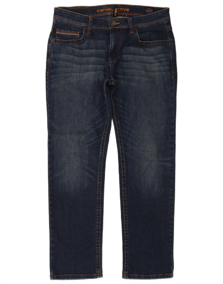 Camel Active Mens Hudson Straight Jeans W34 L30 Navy Blue Cotton