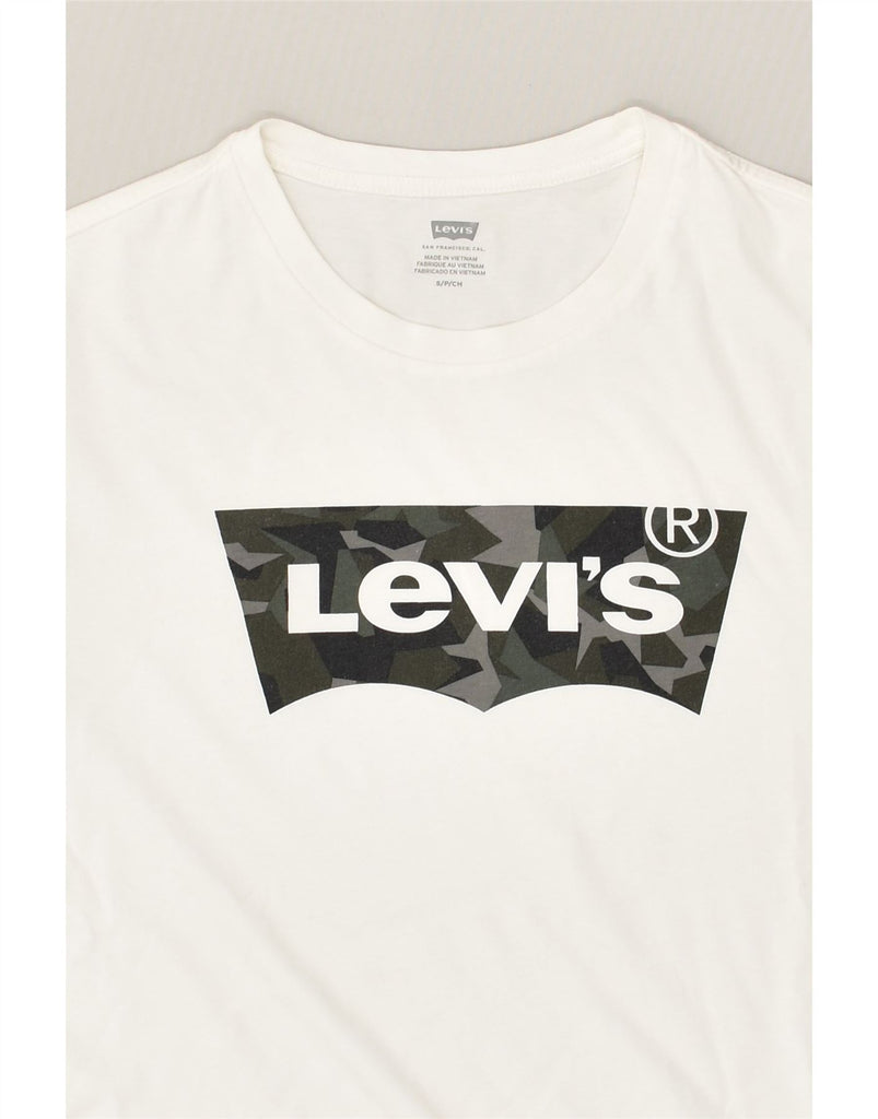 LEVI'S Mens Graphic T-Shirt Top Small White Cotton | Vintage Levi's | Thrift | Second-Hand Levi's | Used Clothing | Messina Hembry 