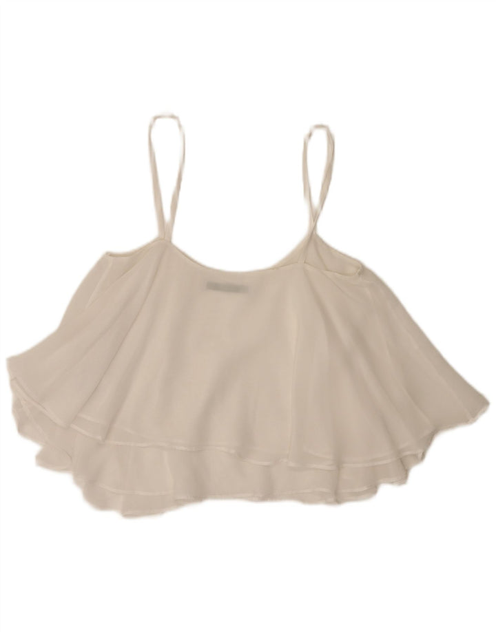 Zara Womens Trafaluc Cami Top UK 6 XS White
