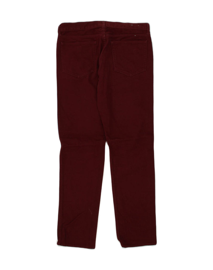 J. CREW Mens The Sutton Straight Casual Trousers W32 L32 Maroon Cotton | Vintage J. Crew | Thrift | Second-Hand J. Crew | Used Clothing | Messina Hembry 