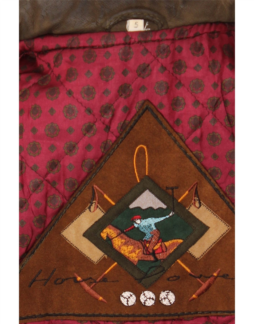 Vintage Mens Knit Leather Jacket UK 42 XL Khaki Colourblock Classic