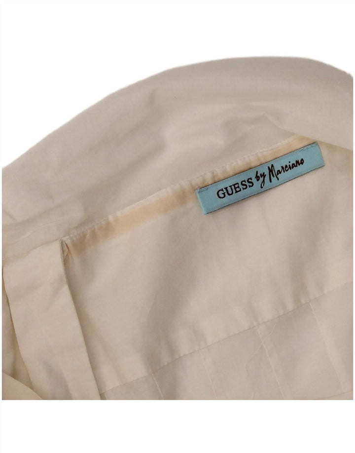 GUESS BY MARCIANO Womens Crop Sleeveless Blouse Top UK 8 Small White