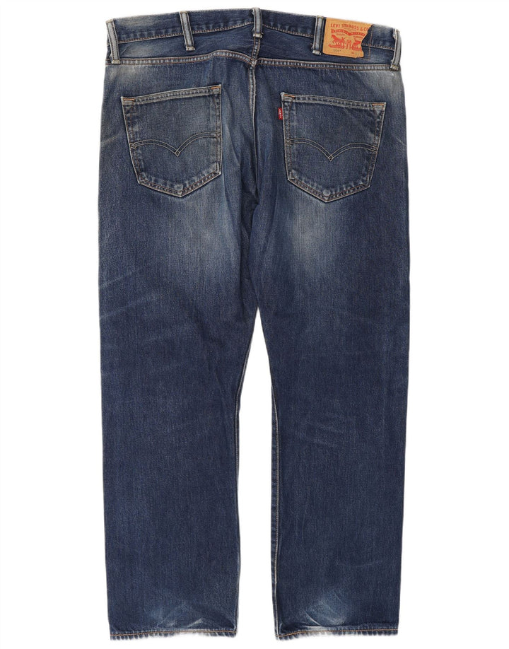 Levi's Mens 501 Straight Jeans W38 L30 Navy Blue Cotton