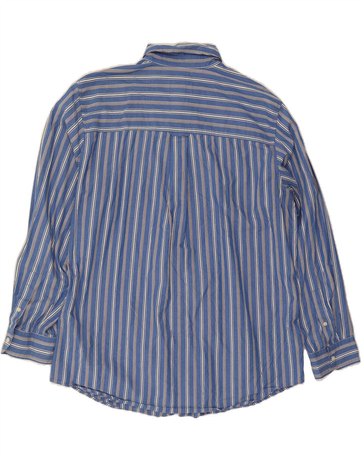 CHAPS Mens Shirt XL Blue Striped Cotton Vintage Chaps and Second-Hand Chaps from Messina Hembry 