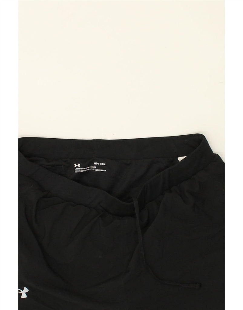 UNDER ARMOUR Womens Heat Gear Sport Shorts UK 14 Medium Black Polyester | Vintage Under Armour | Thrift | Second-Hand Under Armour | Used Clothing | Messina Hembry 