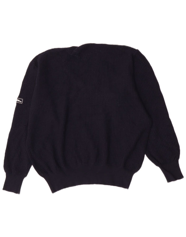Marina Yachting Mens V-Neck Jumper Sweater UK 42 Large Navy Blue New Wool