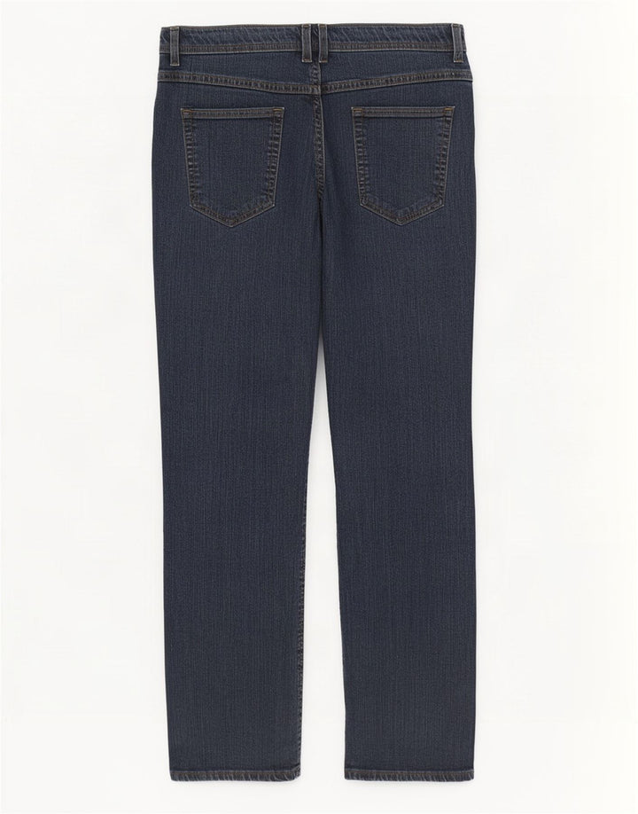 Marks & Spencer Womens Straight Jeans UK 14 Medium W30 L30 Navy Blue