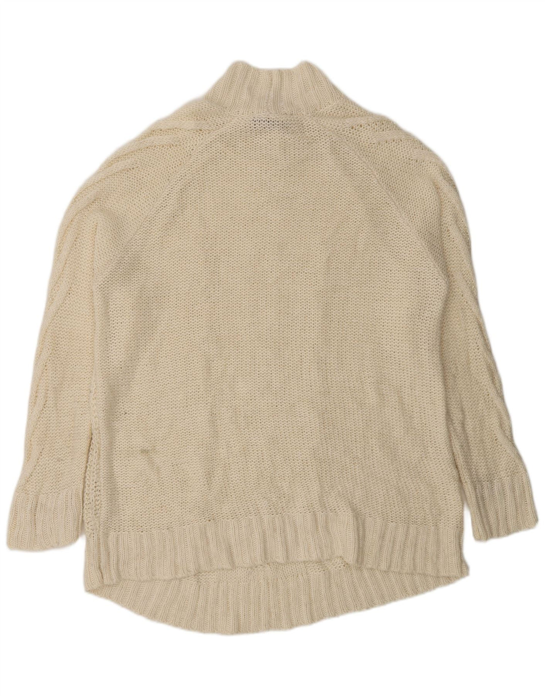 Marks & Spencer Womens Turtle Neck Jumper Sweater UK 16 Large Beige Acrylic