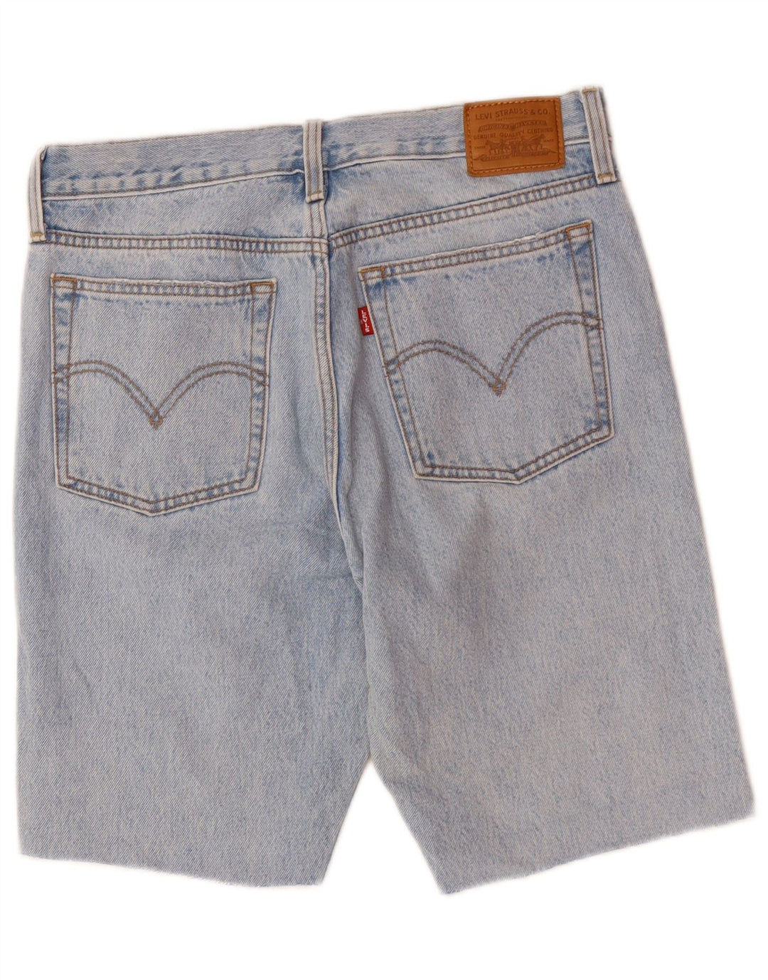 LEVI'S Womens Wedgie Denim Shorts W30 Medium Blue Cotton