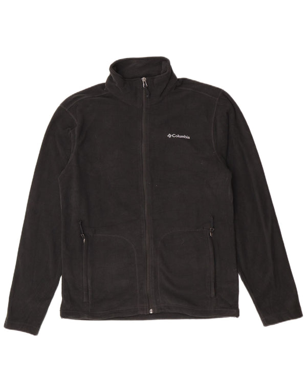 Columbia Mens Fleece Jacket UK 38 Medium Black Polyester