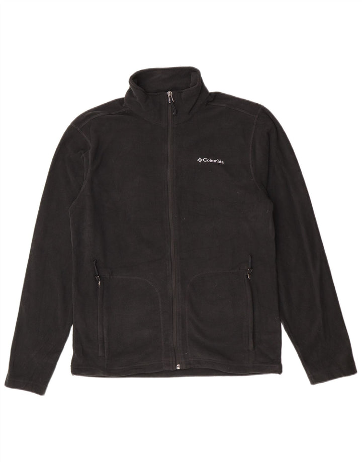 Columbia Mens Fleece Jacket UK 38 Medium Black Polyester