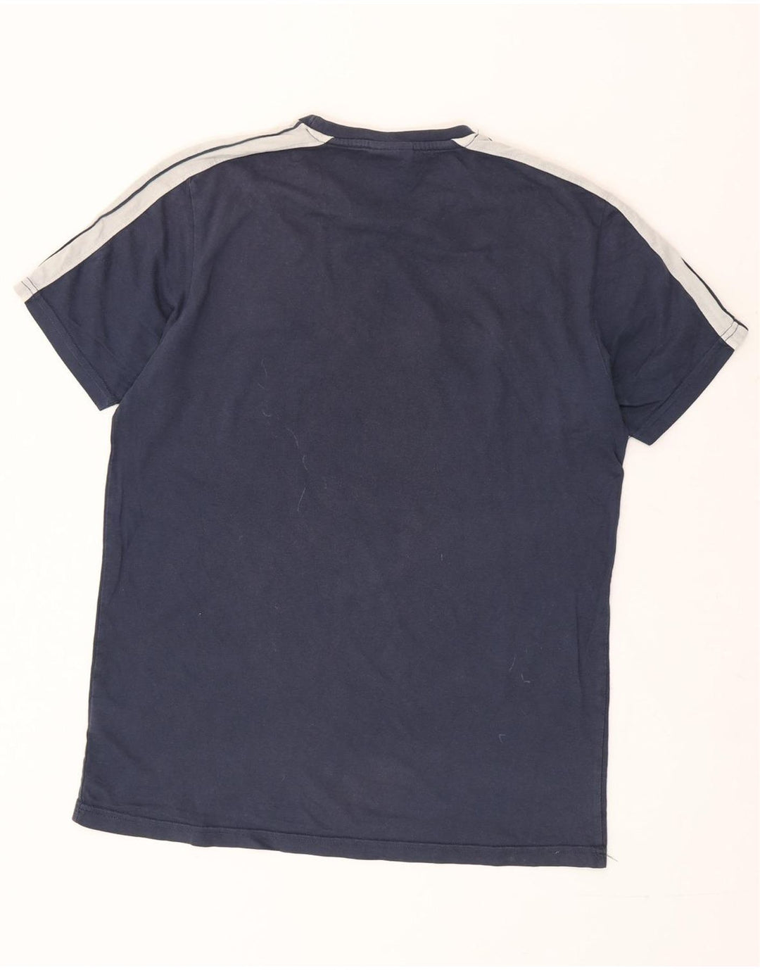 ELLESSE Mens T-Shirt Top Medium Navy Blue Colourblock Cotton