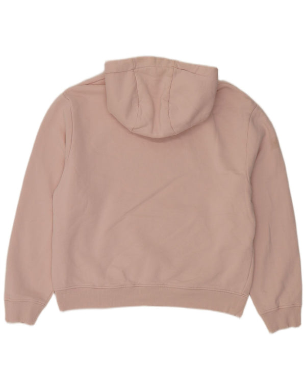 Zara Womens Oversized Hoodie Jumper UK 16 Large Pink Cotton