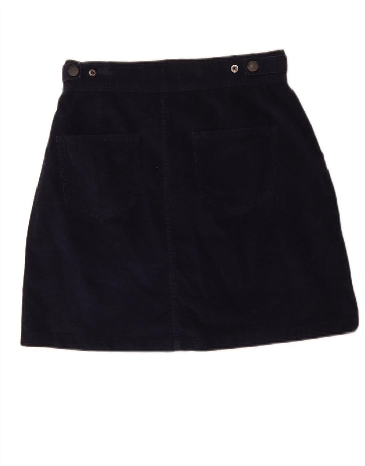 BENETTON Womens Mini Corduroy Skirt W28 Medium  Navy Blue