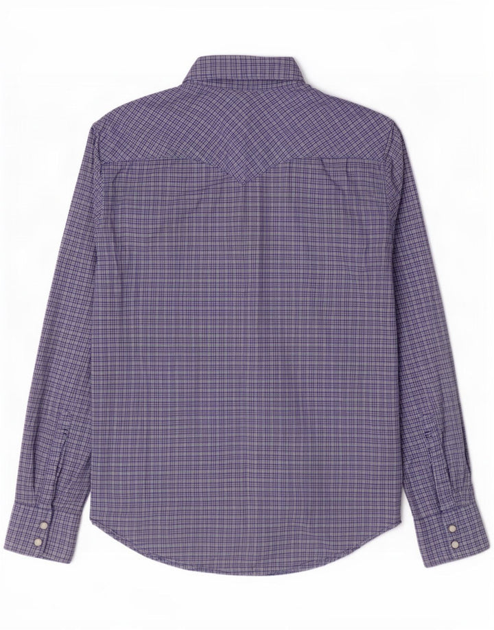 Levi's Mens Slim Fit Shirt Large Blue Check Cotton