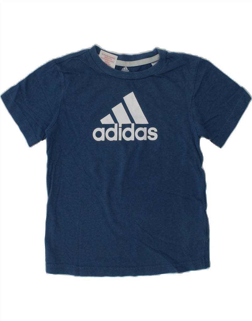 ADIDAS Boys Graphic T-Shirt Top 3-4 Years Blue Cotton | Vintage Adidas | Thrift | Second-Hand Adidas | Used Clothing | Messina Hembry 