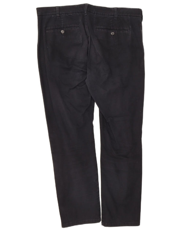 Marks & Spencer Mens Slim Fit Chino Trousers W38 L29 Navy Blue Cotton