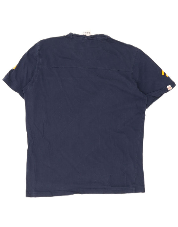 Adidas Mens T-Shirt Top Medium Navy Blue Cotton