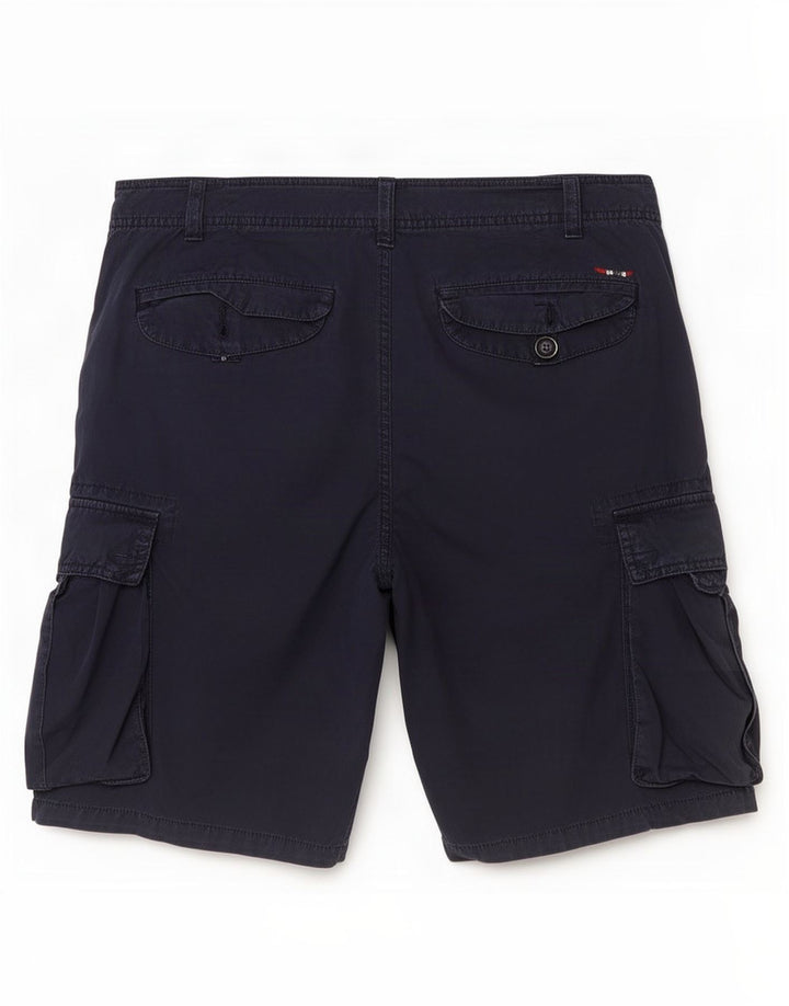 Napapijri Mens Cargo Shorts Medium W32 Navy Blue Cotton