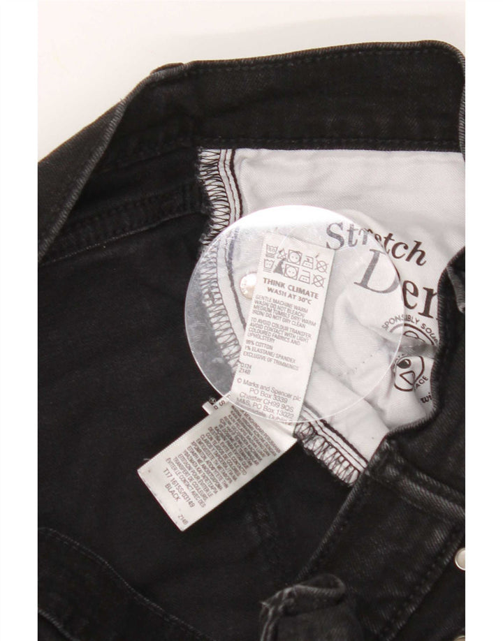 Marks & Spencer Mens Slim Jeans W30 L29 Black Cotton