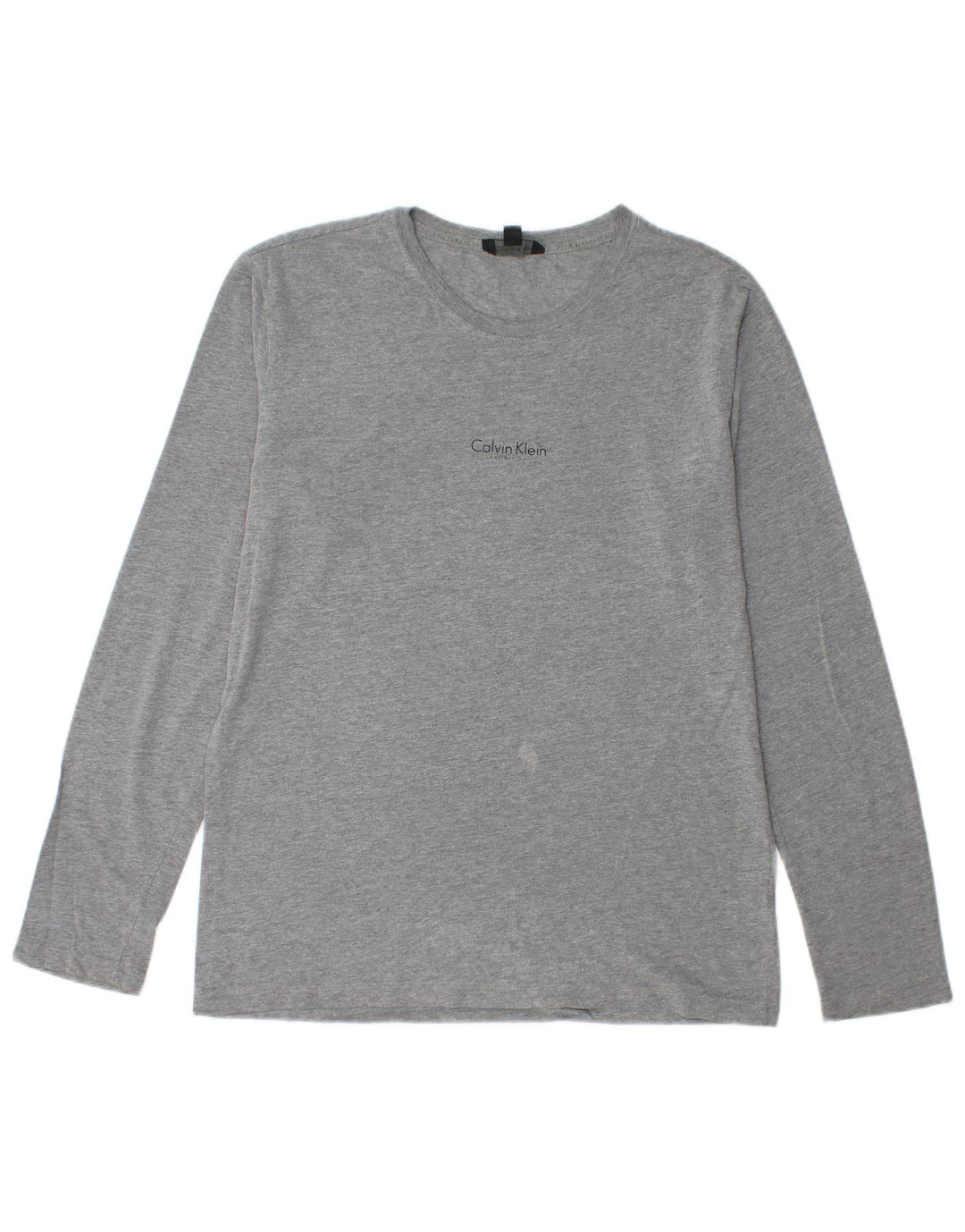 Calvin Klein Mens Top Long Sleeve Medium Grey Flecked