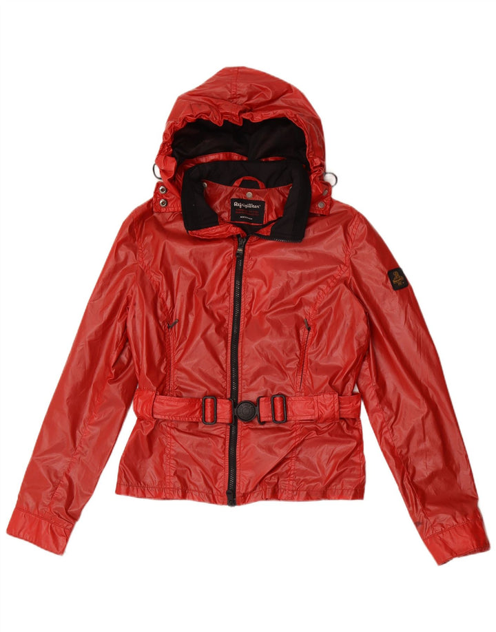 Refrigiwear Womens Hooded Rain Jacket IT 38 XS Red Polyester