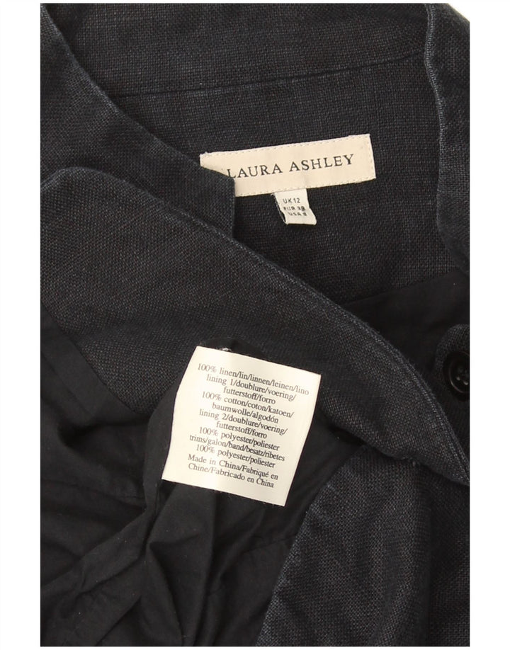 Laura Ashley Womens Military 6 Button Blazer Jacket UK 12 Medium Navy Blue