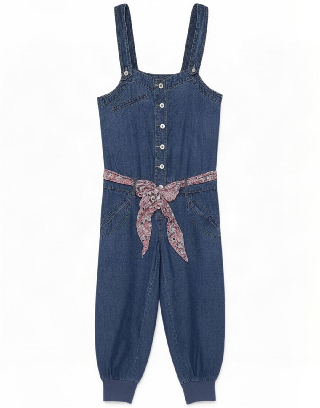 River Island Womens Sleeveless Jumpsuit US 6 Medium Blue Lyocell