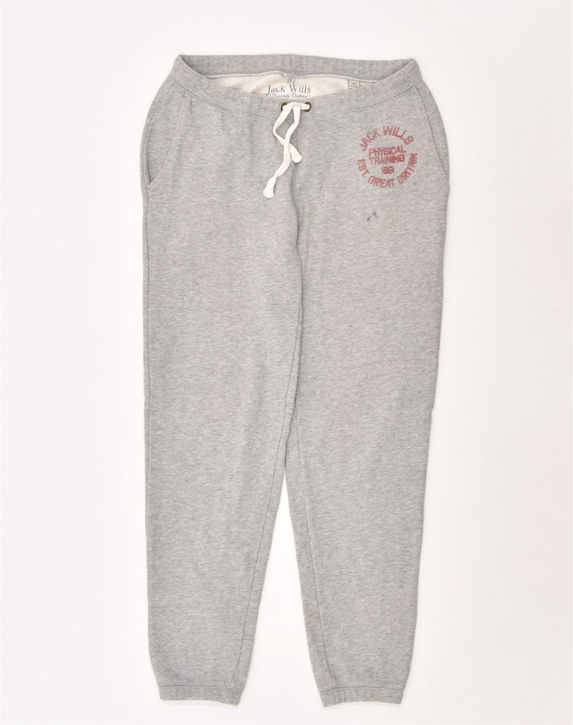 JACK WILLS Womens Tracksuit Trousers Joggers UK 10 Small Grey Cotton | Vintage Jack Wills | Thrift | Second-Hand Jack Wills | Used Clothing | Messina Hembry 