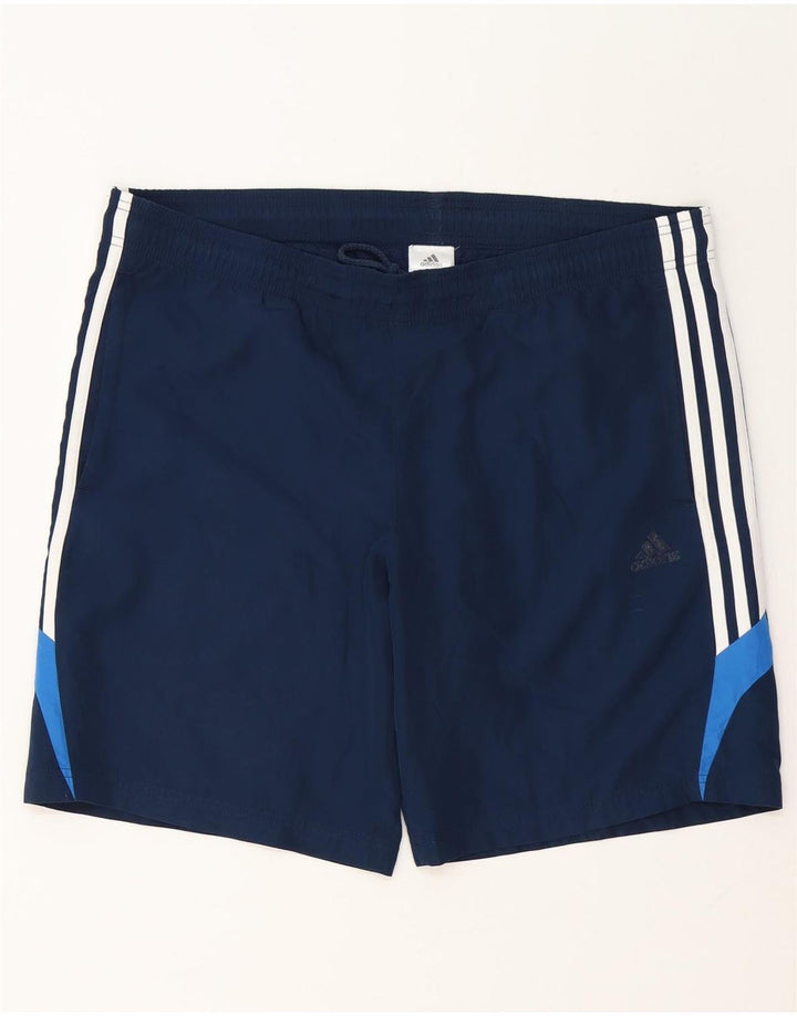 Adidas Mens Sport Shorts Medium  Navy Blue Colourblock Polyester
