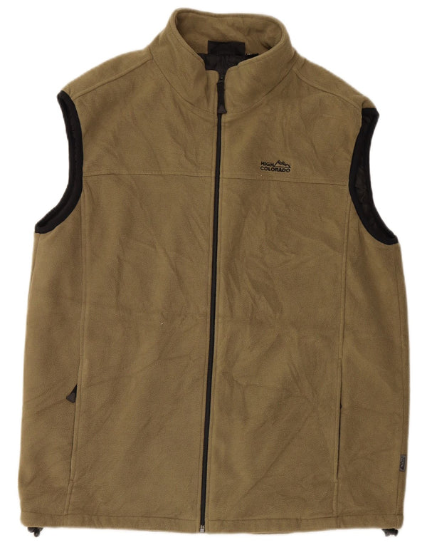 High Colorado Mens Fleece Gilet UK 42 XL Khaki Polyester
