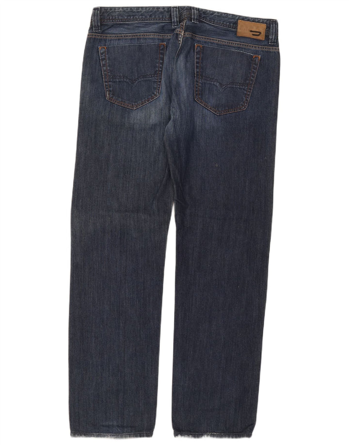 Diesel Mens Viker Straight Jeans W38 L34 Blue Cotton