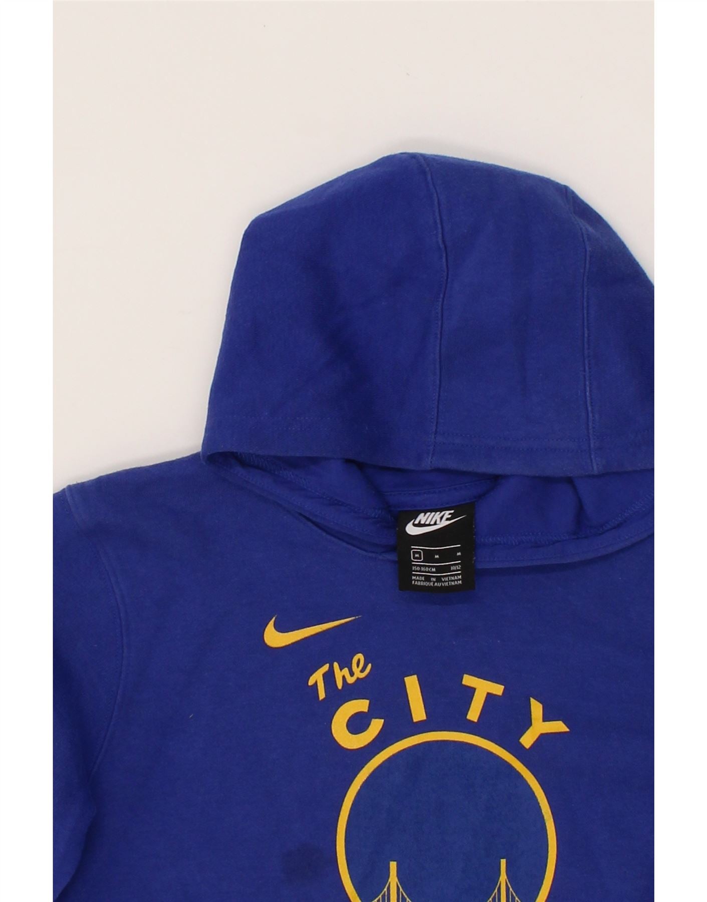 NIKE Boys Graphic Hoodie Jumper 10 11 Years Medium Blue Cotton Vintage Second Hand Clothing Online Messina Hembry