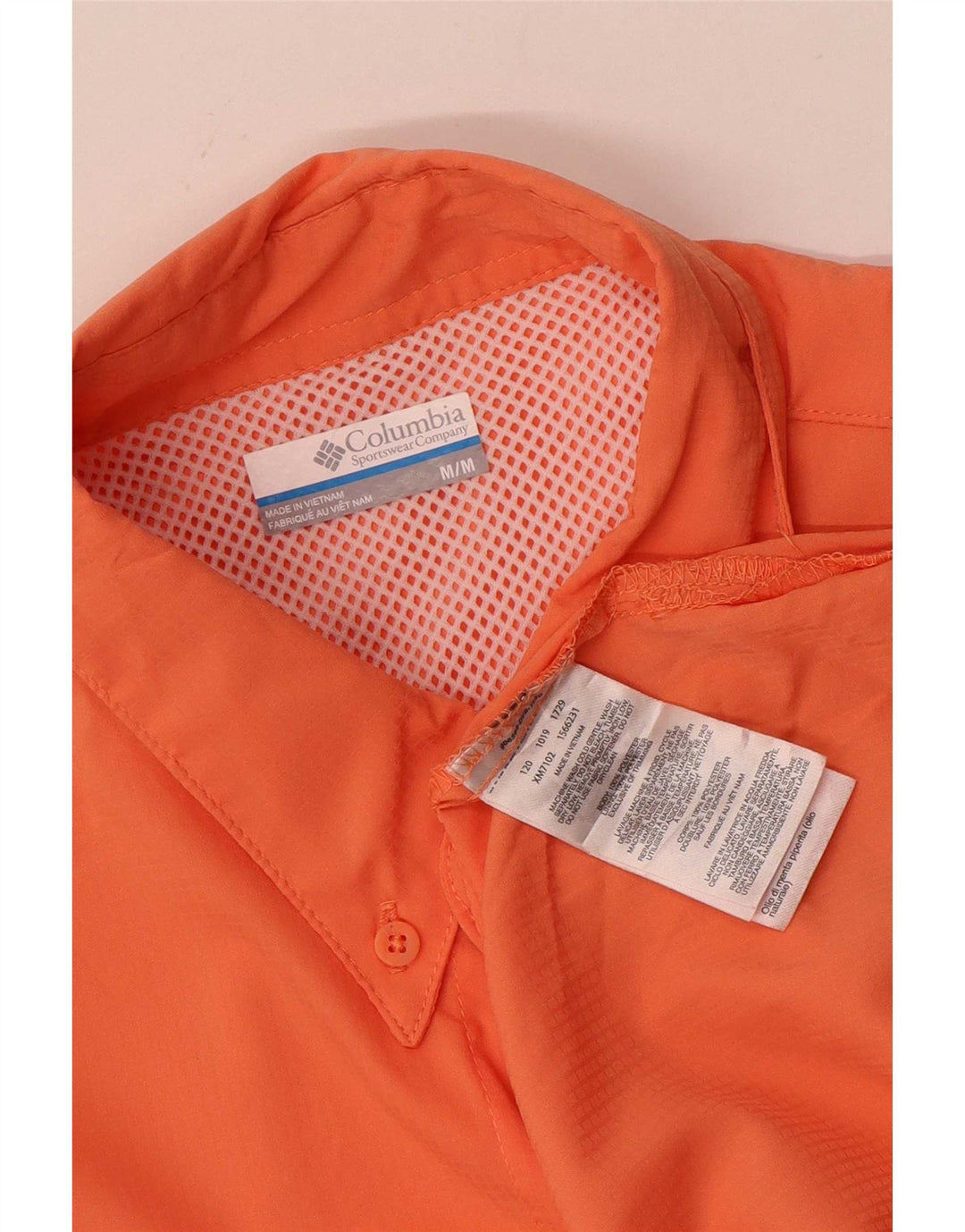 Columbia Mens Shirt Medium Orange Polyester