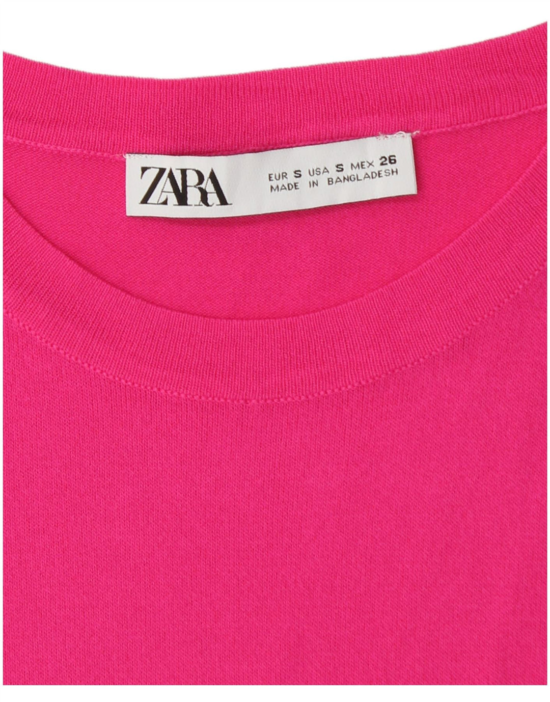 Zara Womens T-Shirt Top UK 8 Small Pink