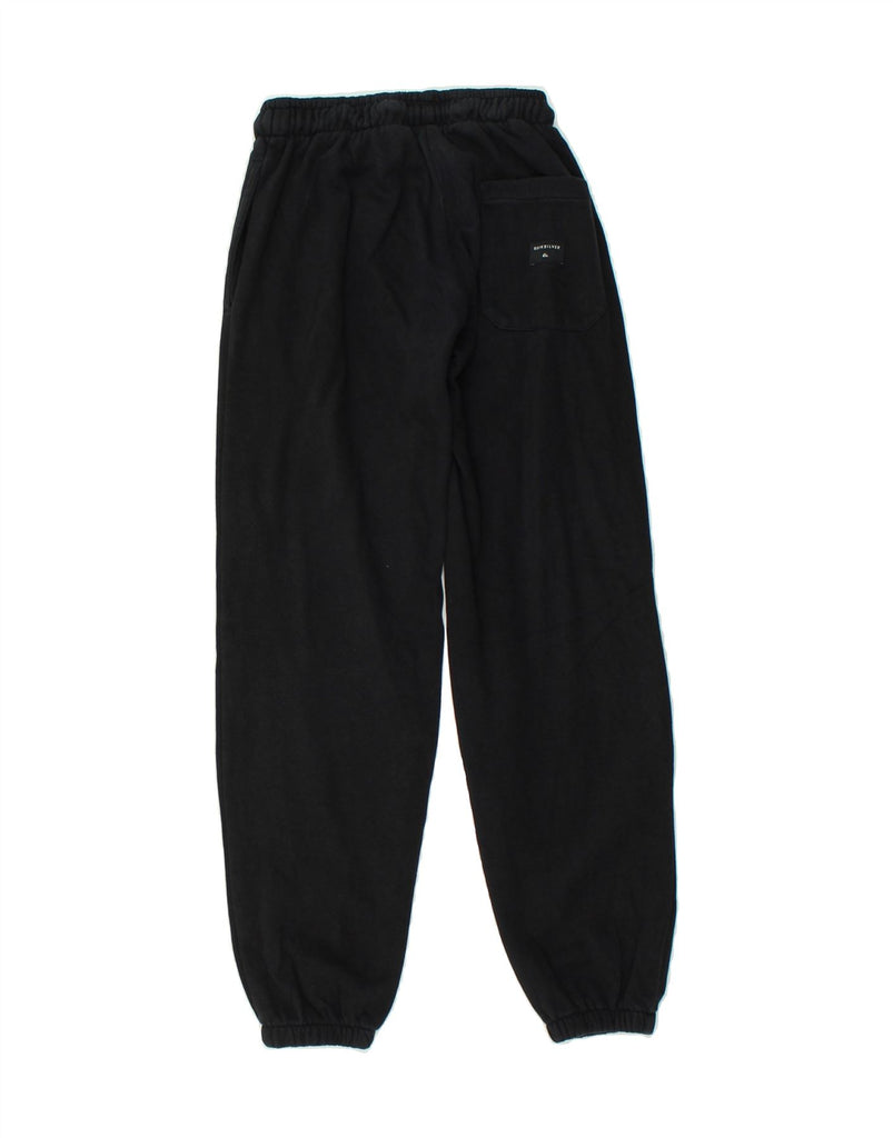 QUIKSILVER Boys Graphic Tracksuit Trousers Joggers 9-10 Years Black | Vintage Quiksilver | Thrift | Second-Hand Quiksilver | Used Clothing | Messina Hembry 