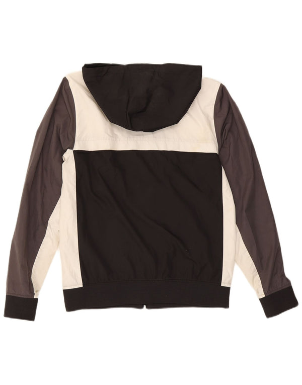 Vans Mens Hooded Tracksuit Top Jacket Small Black Colourblock Polyester