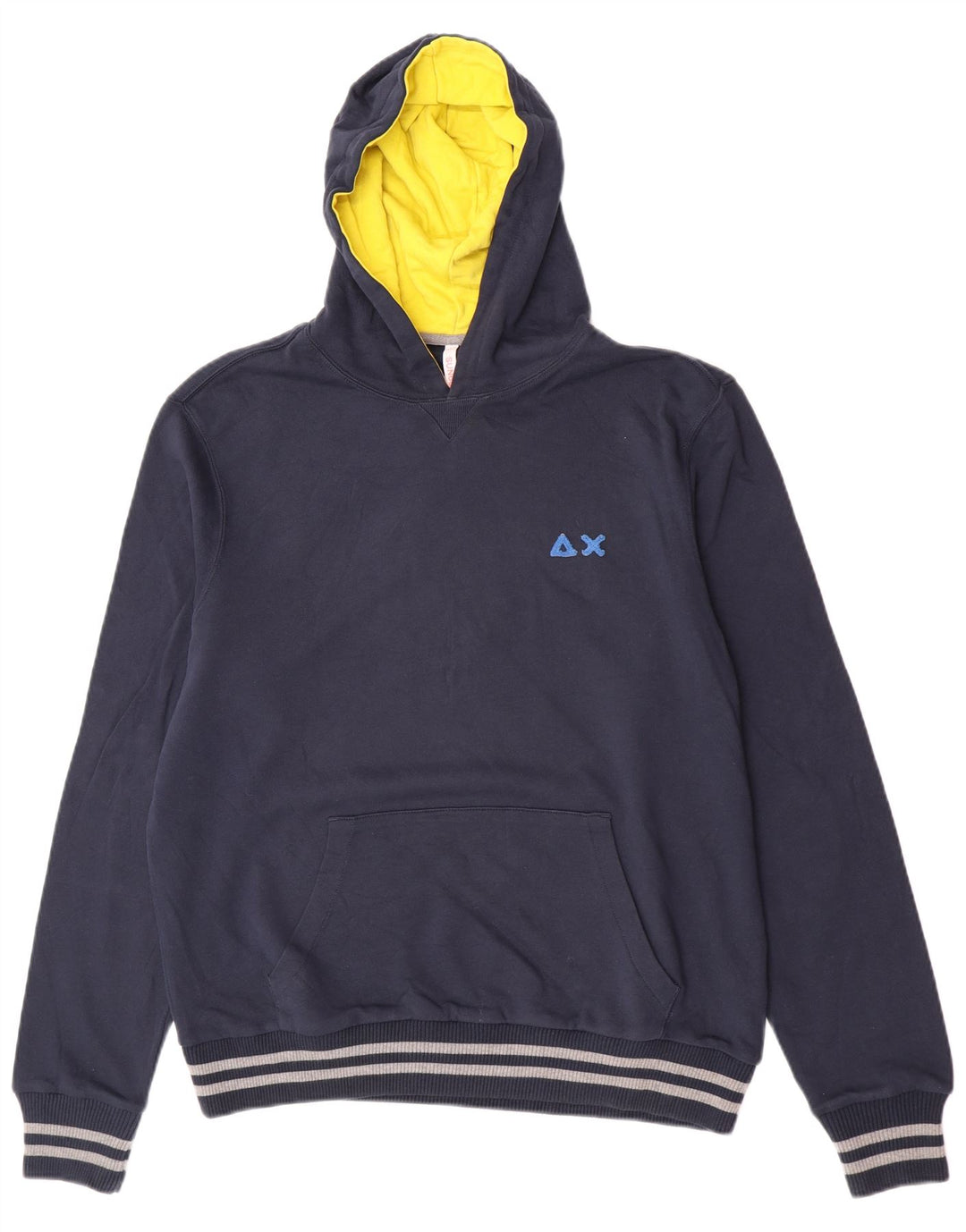 Sun68 Mens Hoodie Jumper 2XL Navy Blue Cotton