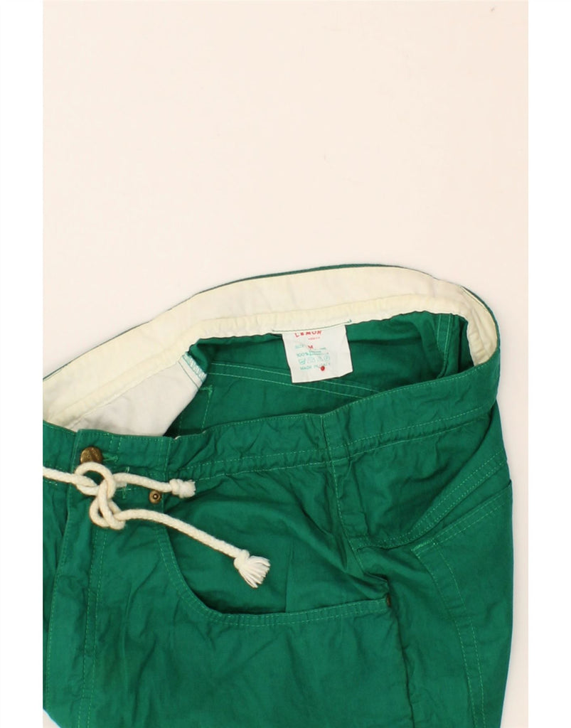 LEMON Mens Tapered Casual Trousers Medium W30 L25 Green Cotton | Vintage Lemon | Thrift | Second-Hand Lemon | Used Clothing | Messina Hembry 