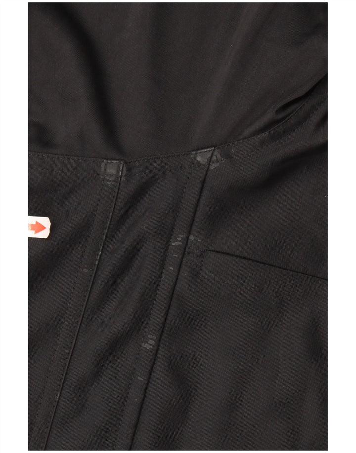 ADIDAS Womens Oversized Hooded Tracksuit Top Jacket UK 14 Large Black