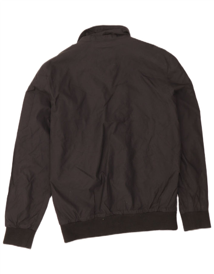Jack & Jones Mens Bomber Jacket UK 38 Medium Black Nylon