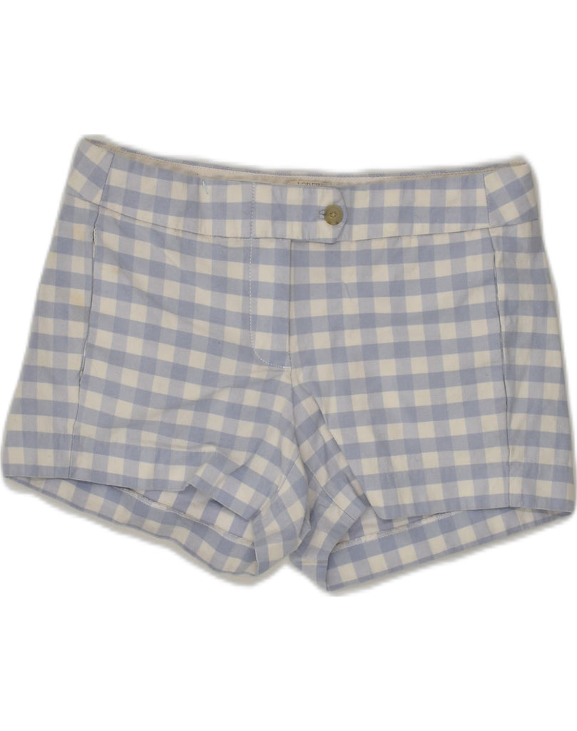 J. CREW Womens Low Waist Hot Pants US 00 2XS W30 Blue Check Cotton | Vintage J. Crew | Thrift | Second-Hand J. Crew | Used Clothing | Messina Hembry 