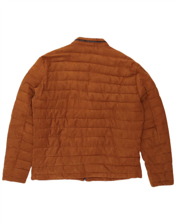 CLAYTON Mens Padded Jacket UK 44 2XL Brown